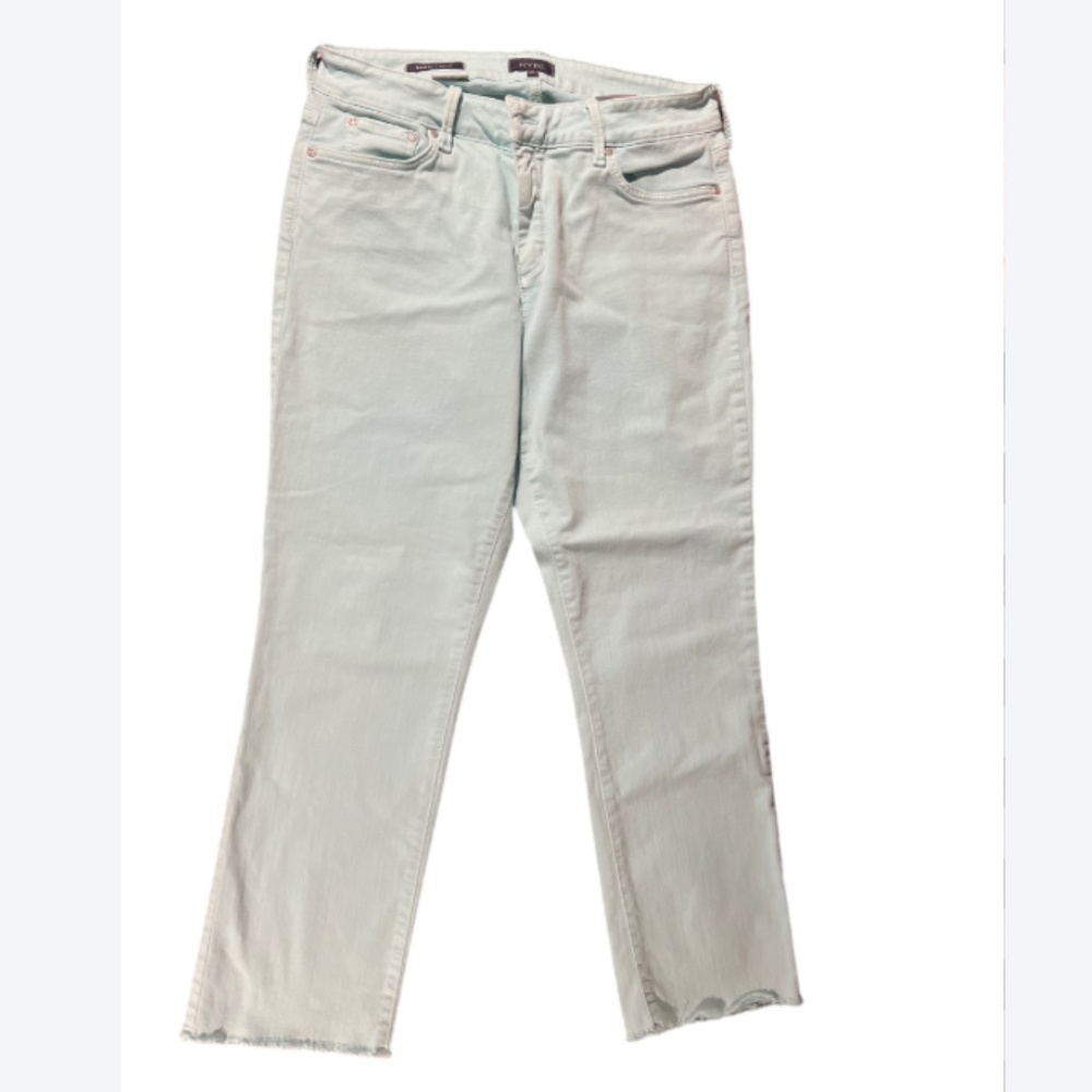 NYDJ Turquoise Ankle Length Pants Ankle Cut Off/Rip - Picture 2 of 7